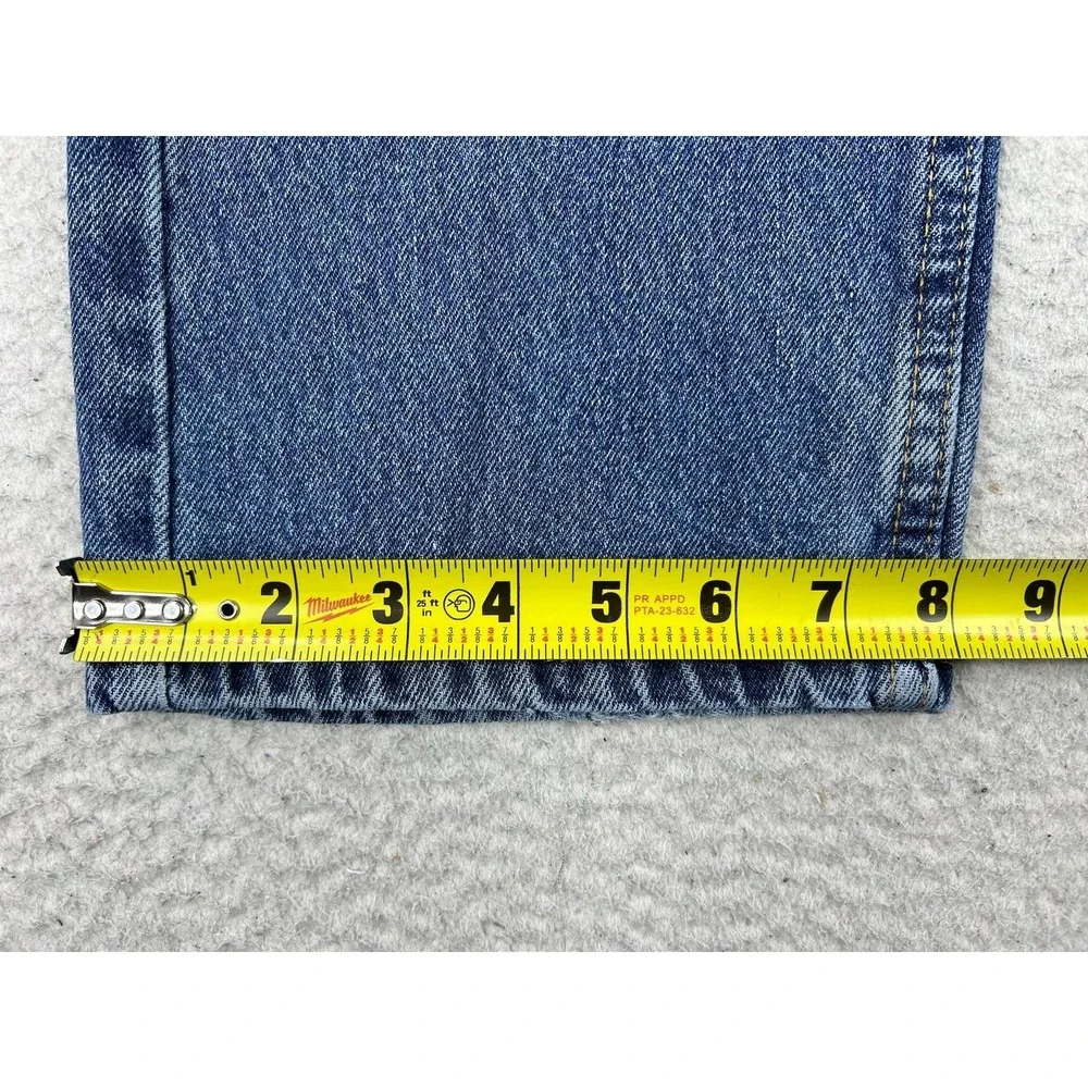 Levis 505 Mens 36x34 Blue Regular Straight 100% Cotton Denim Jeans Med Wash